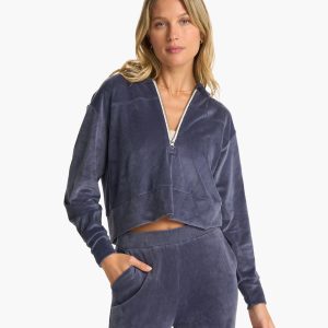 Haven Half Zip Hoodie | Azure