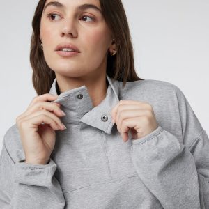 Granite Snap Mock | Light Heather Grey