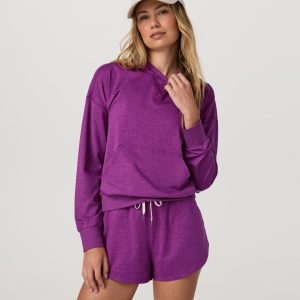 Halo Modern Pullover Hoodie | Magenta Heather