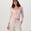 Halo Mini Full Zip Hoodie | Vintage Rose Heather