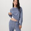 Long Sleeve Halo Crew | Blue Heron Heather