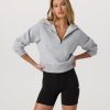 Restore Half Zip Hoodie | Light Heather Grey