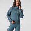 Restore Half Zip Hoodie | Smoke Blue