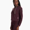 Granite Cropped Hoodie | Cerise Heather